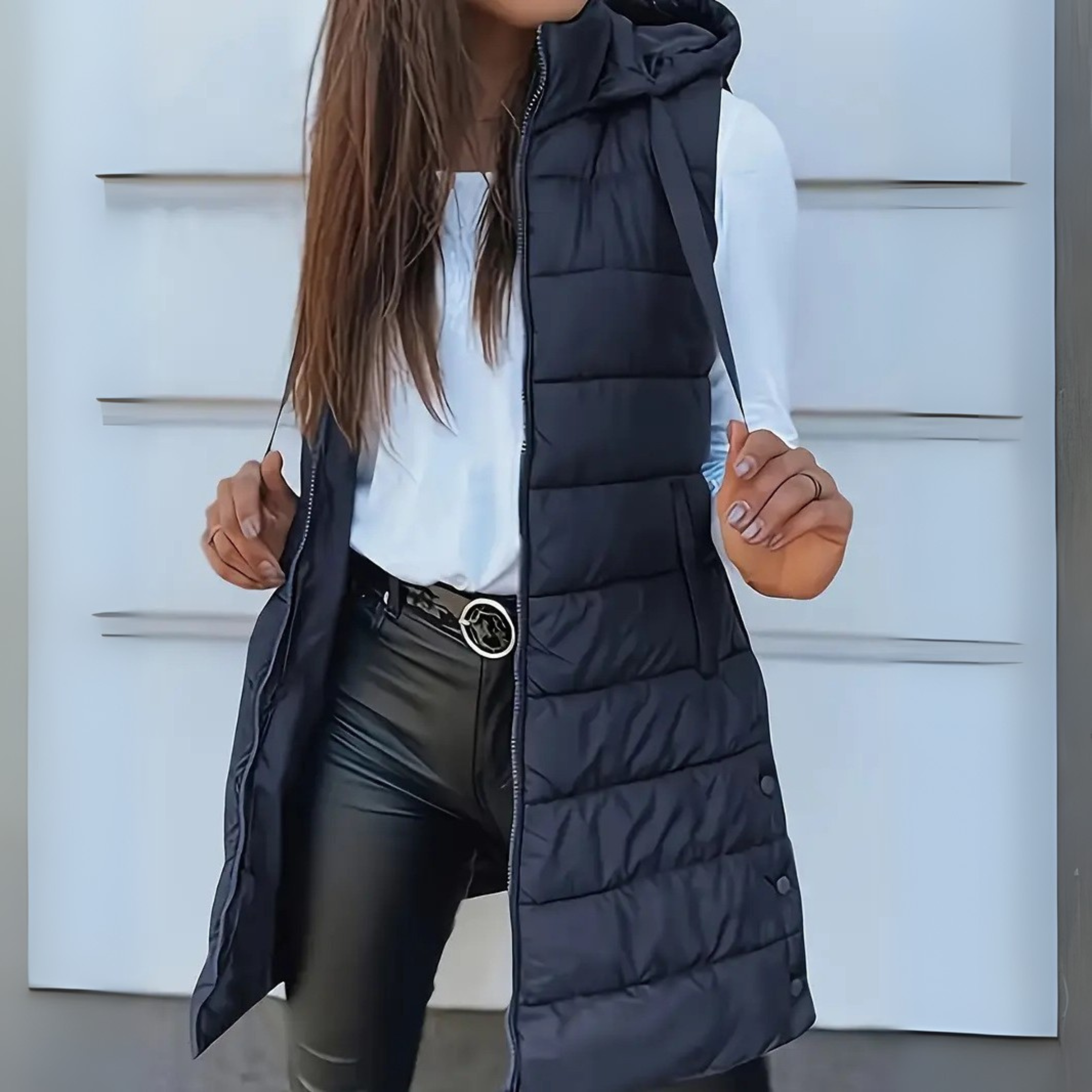 Grace™ - Casual Sleeveless Hood Long Puffer Vest