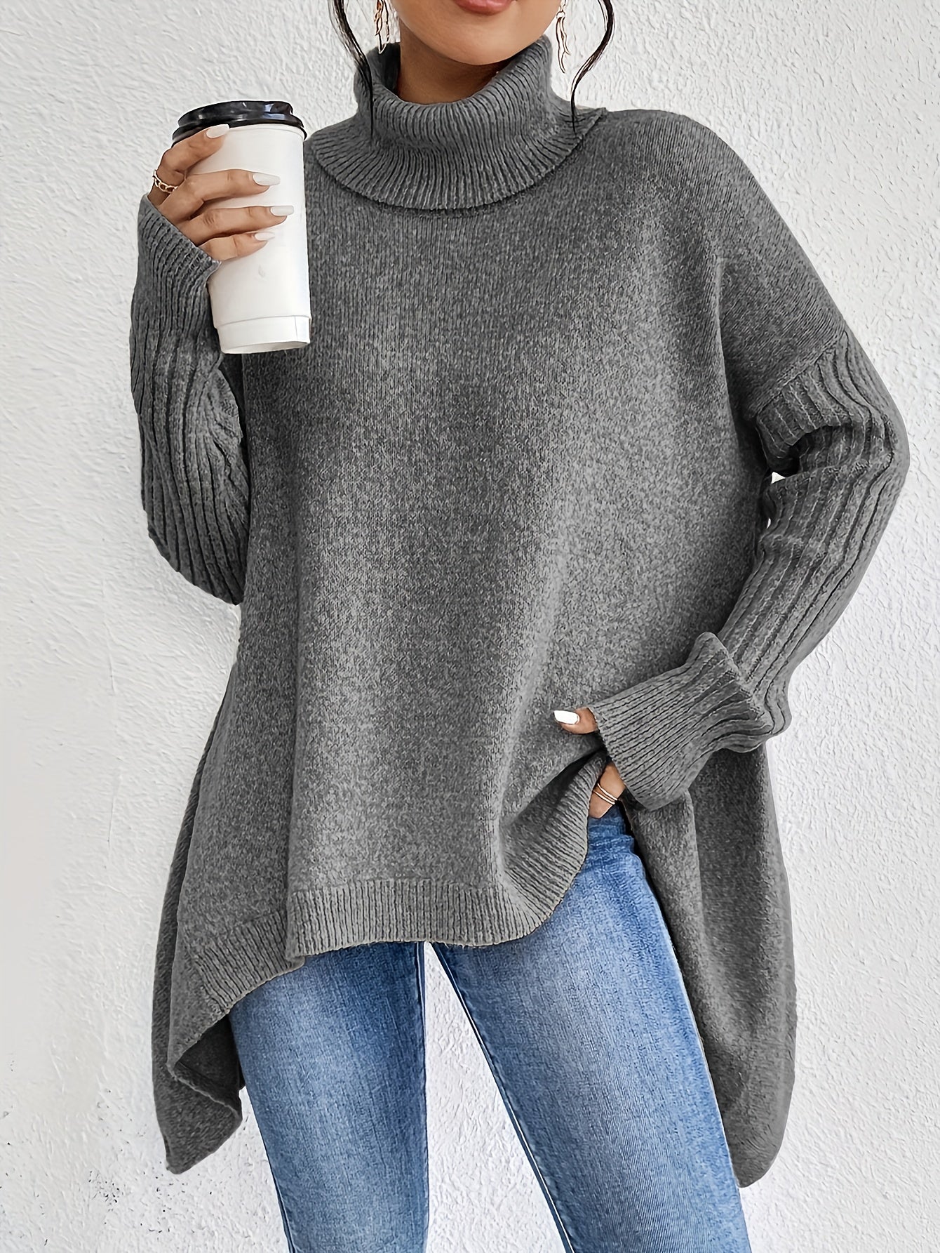 Grace™ - Oversized Turtleneck Sweater