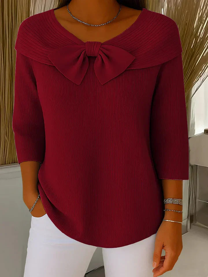 Grace™ - Soft & Elegant Sweater with Bow Detail