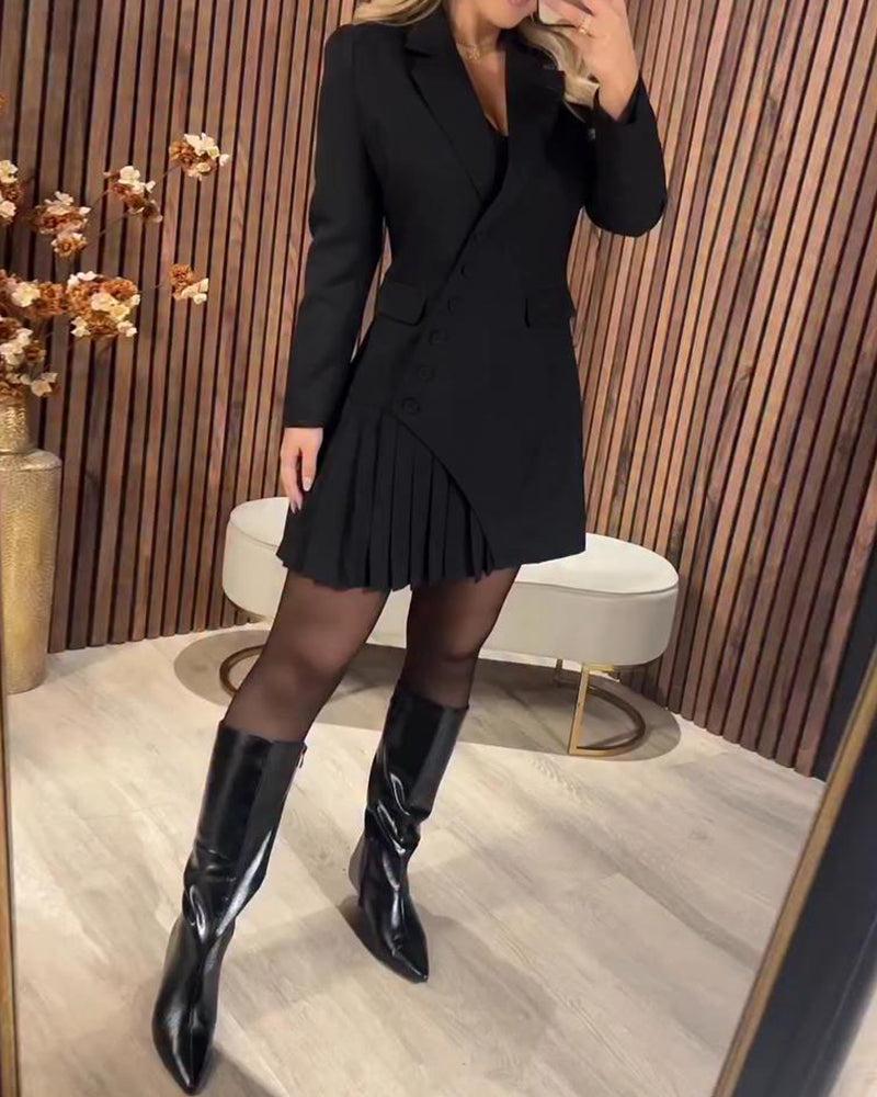 Grace™ - Blazer Look Dress with Lapels