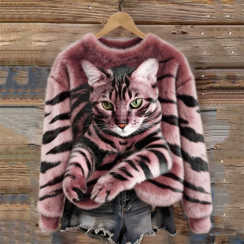 Grace™ - Cozy Animal Print Sweatshirt