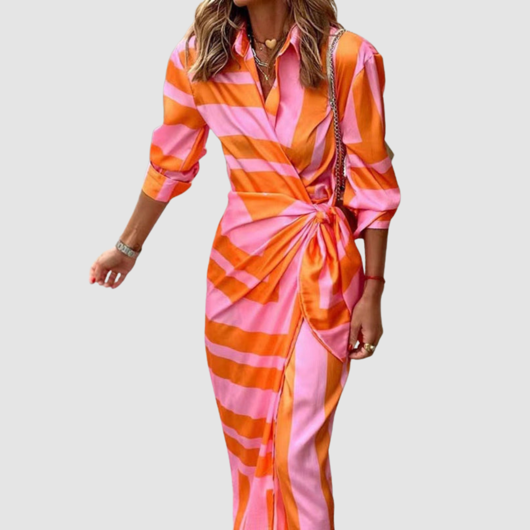 Grace™ - Elegant Striped Dress