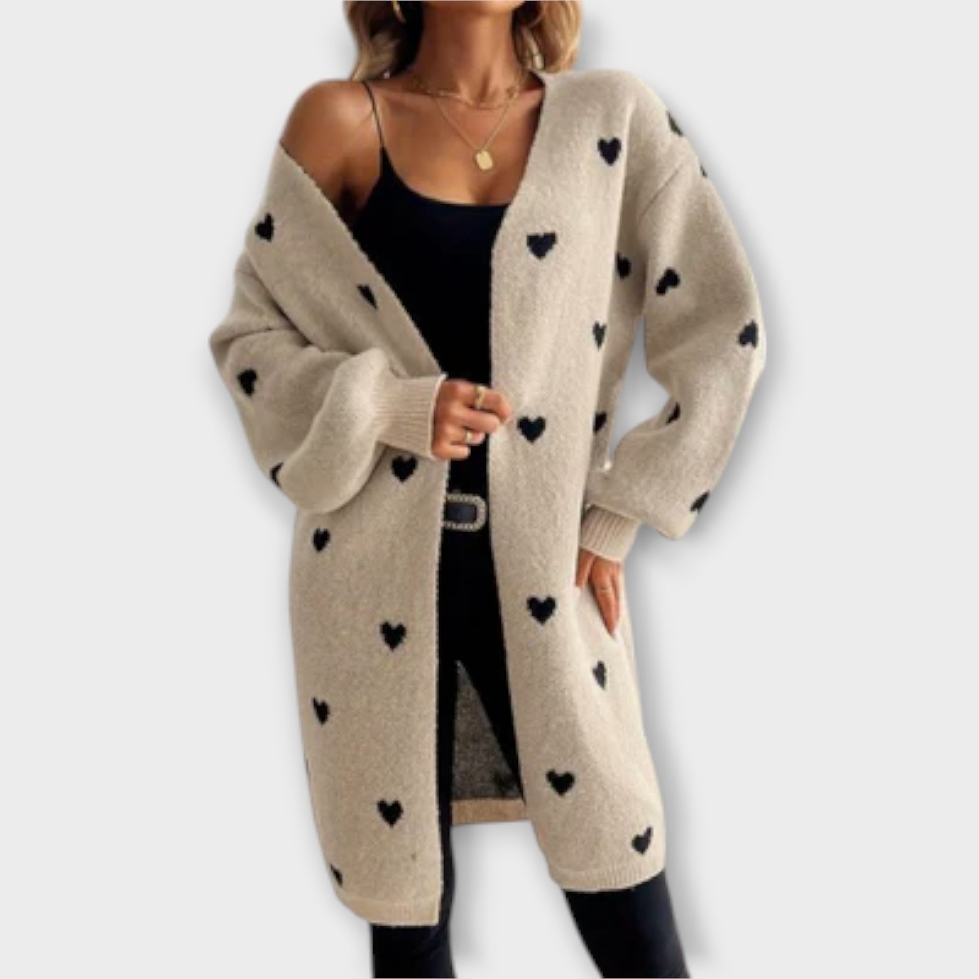 Grace™ - Cardigan with Heart Pattern