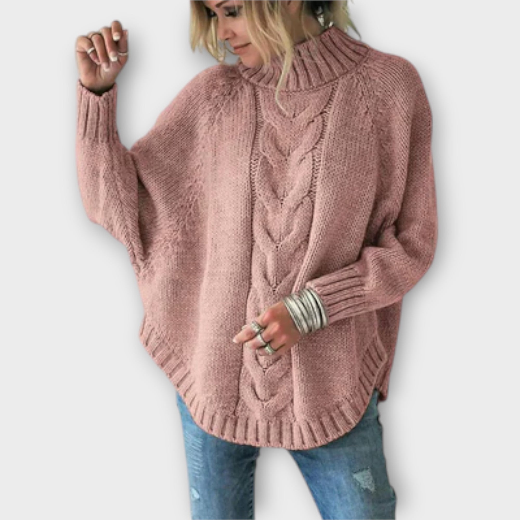Grace™ - Knitted Sweater with Cable Knit Pattern
