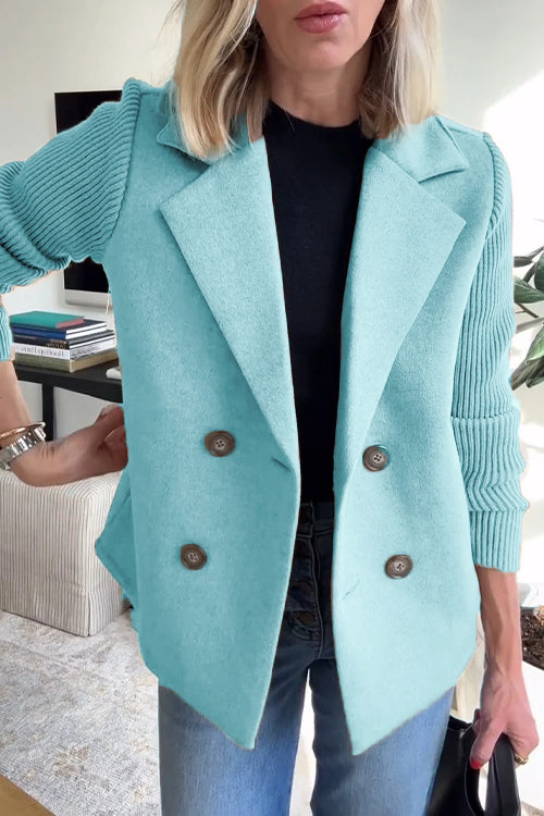 Grace™ - Elegant Knit-Sleeve Blazer