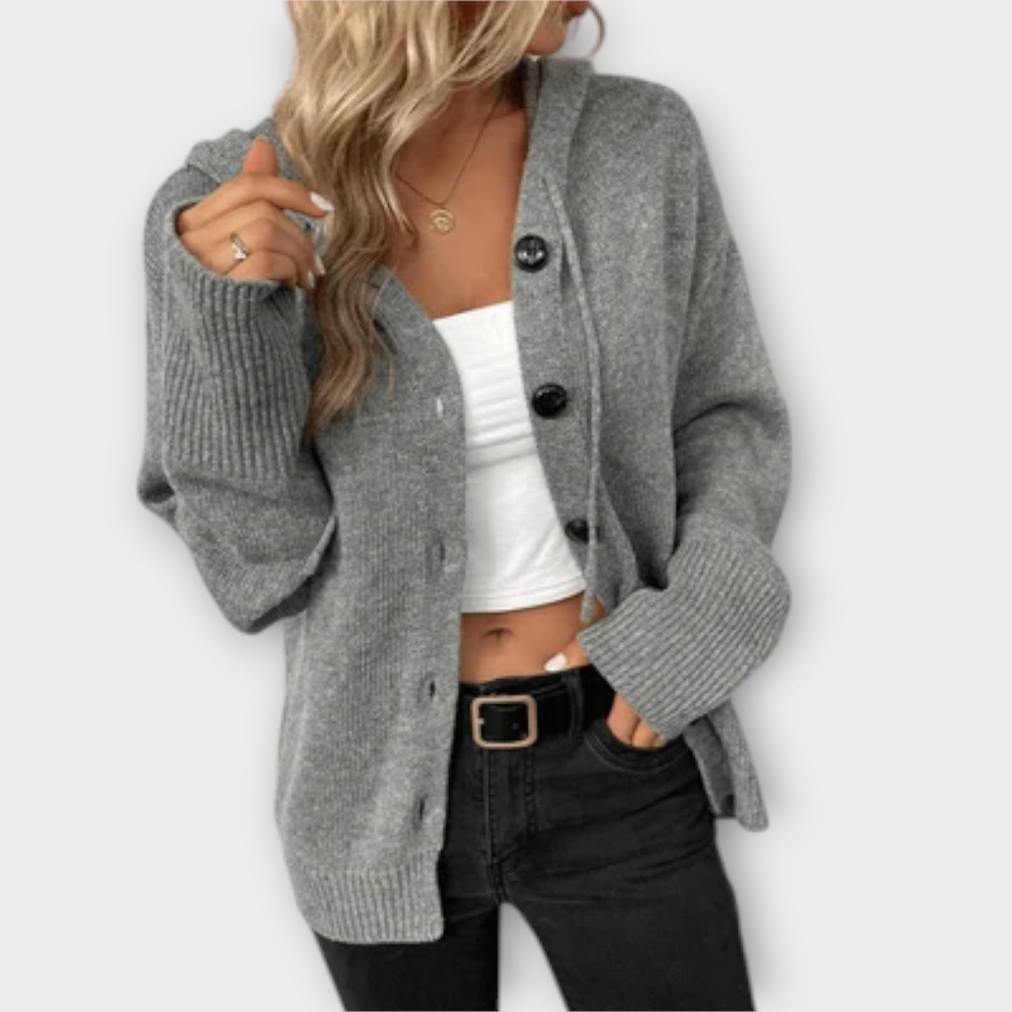 Grace™ - Knitted Cardigan with Buttons