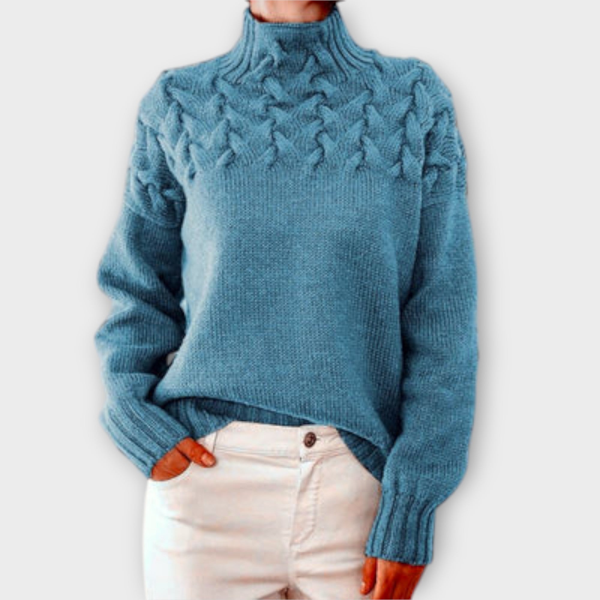 Grace™ - Women's Sweater with Braided Details