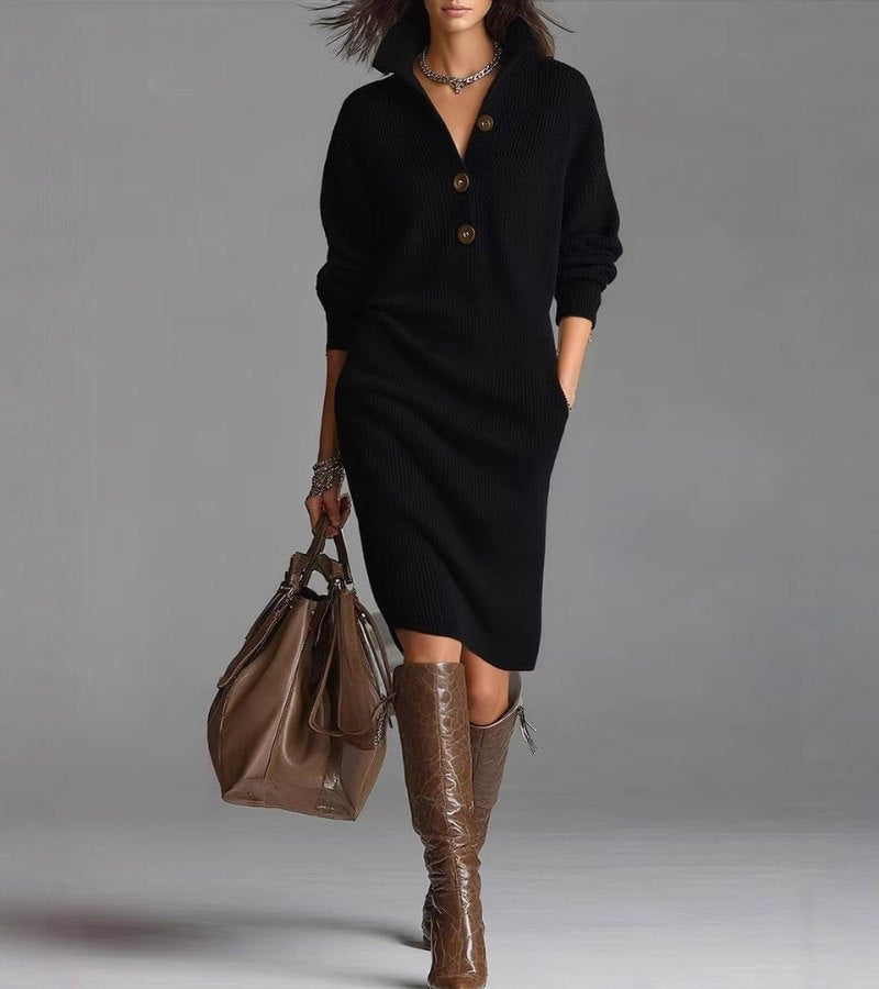 Grace™ - Knitted Midi Sweater Dress