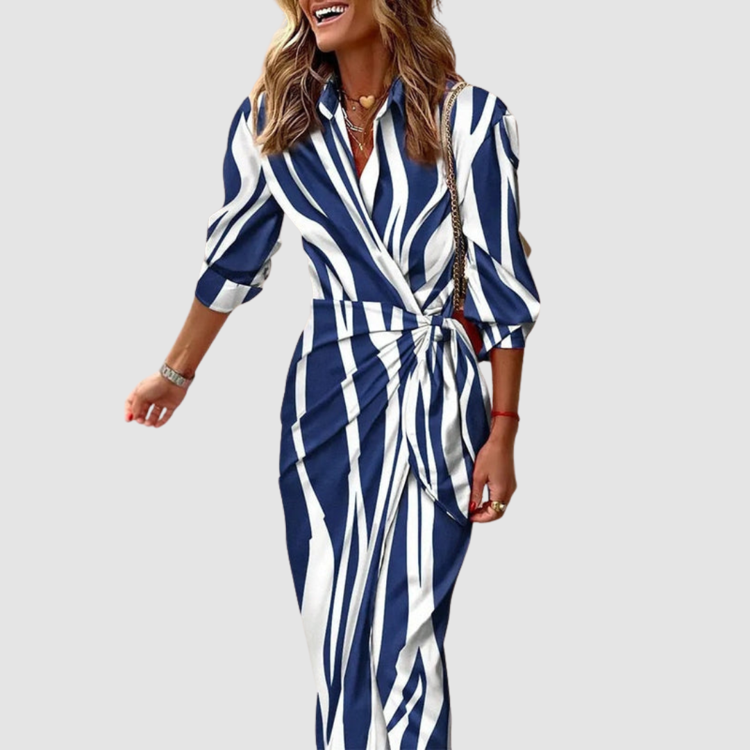 Grace™ - Elegant Striped Dress