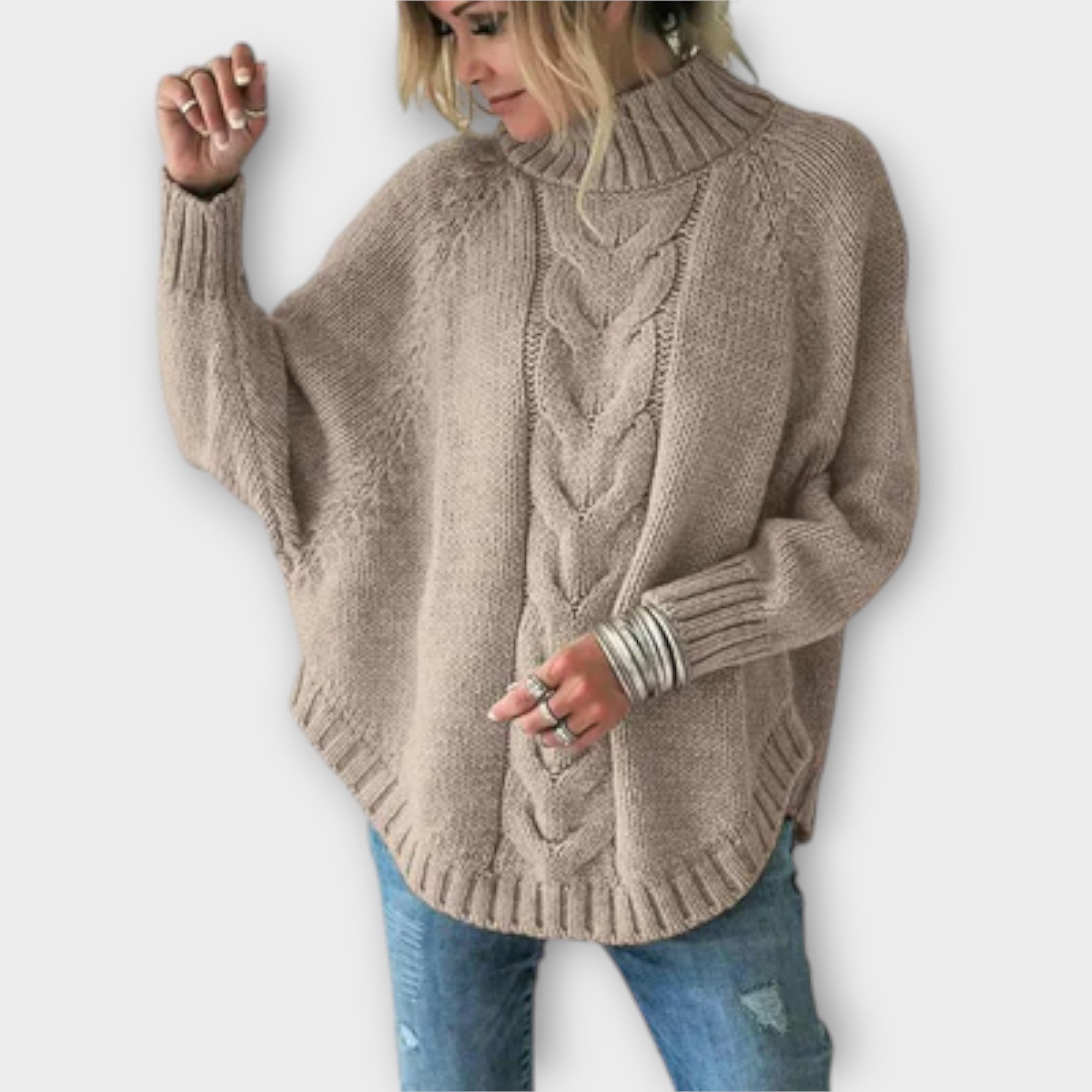Grace™ - Knitted Sweater with Cable Knit Pattern