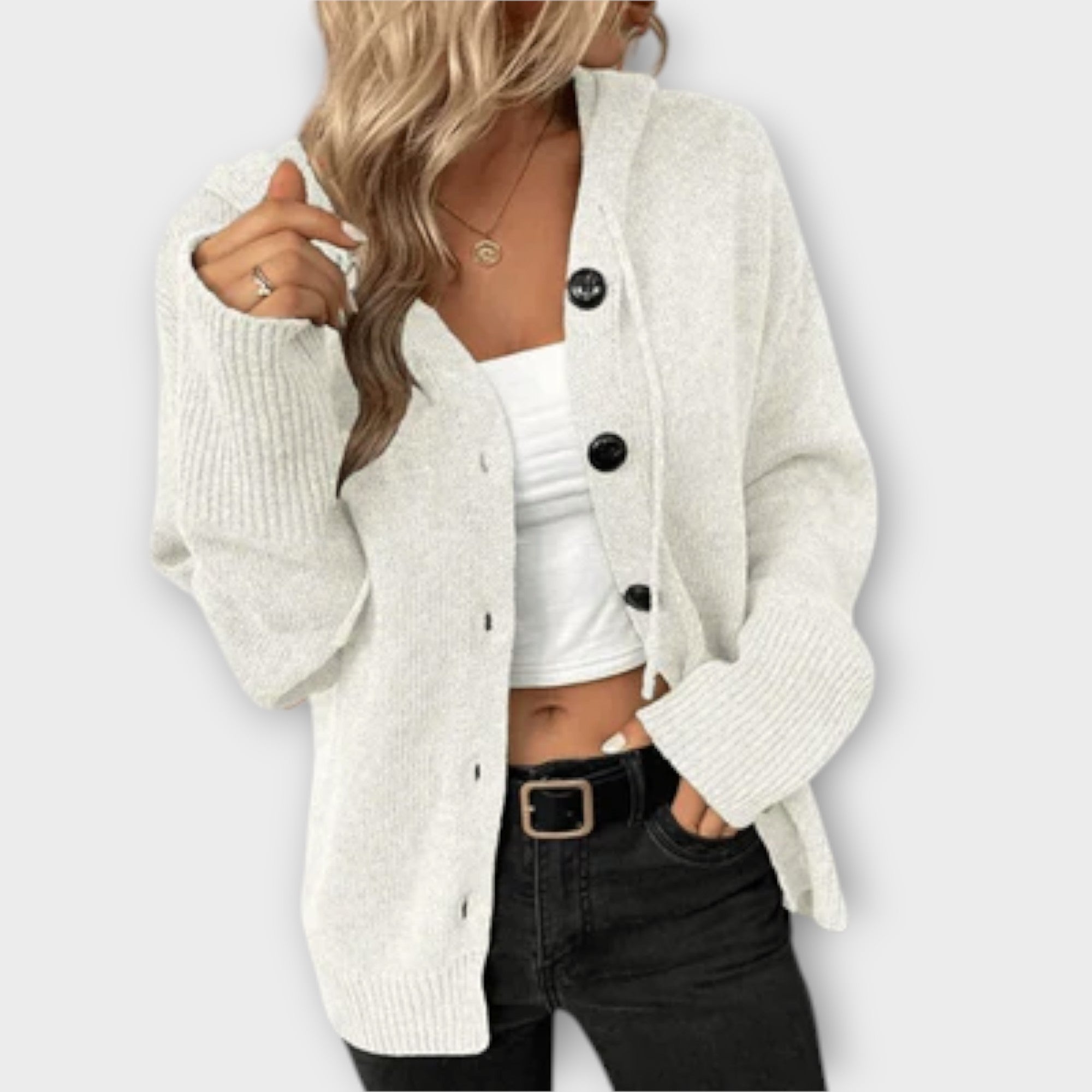 Grace™ - Knitted Cardigan with Buttons
