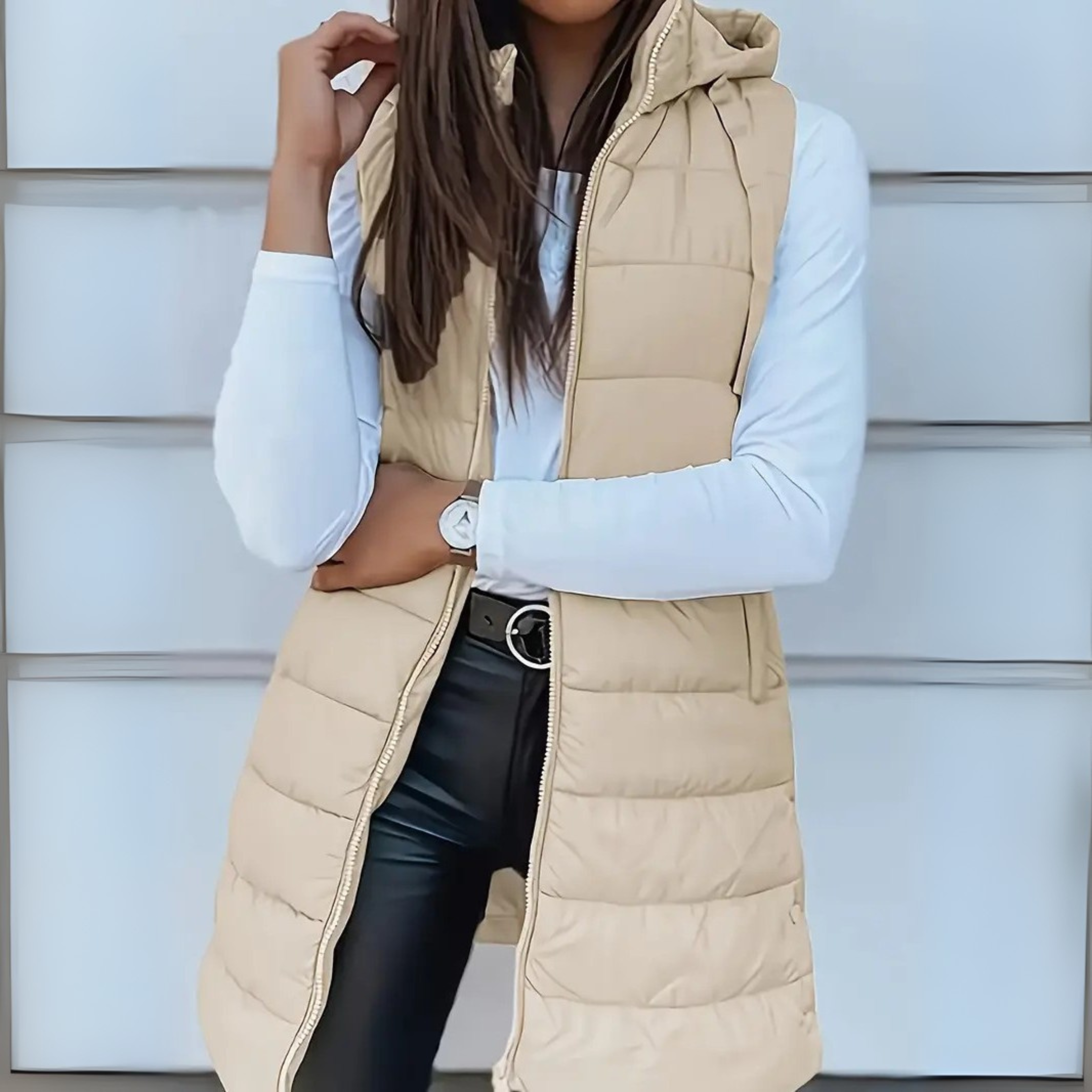 Grace™ - Casual Sleeveless Hood Long Puffer Vest