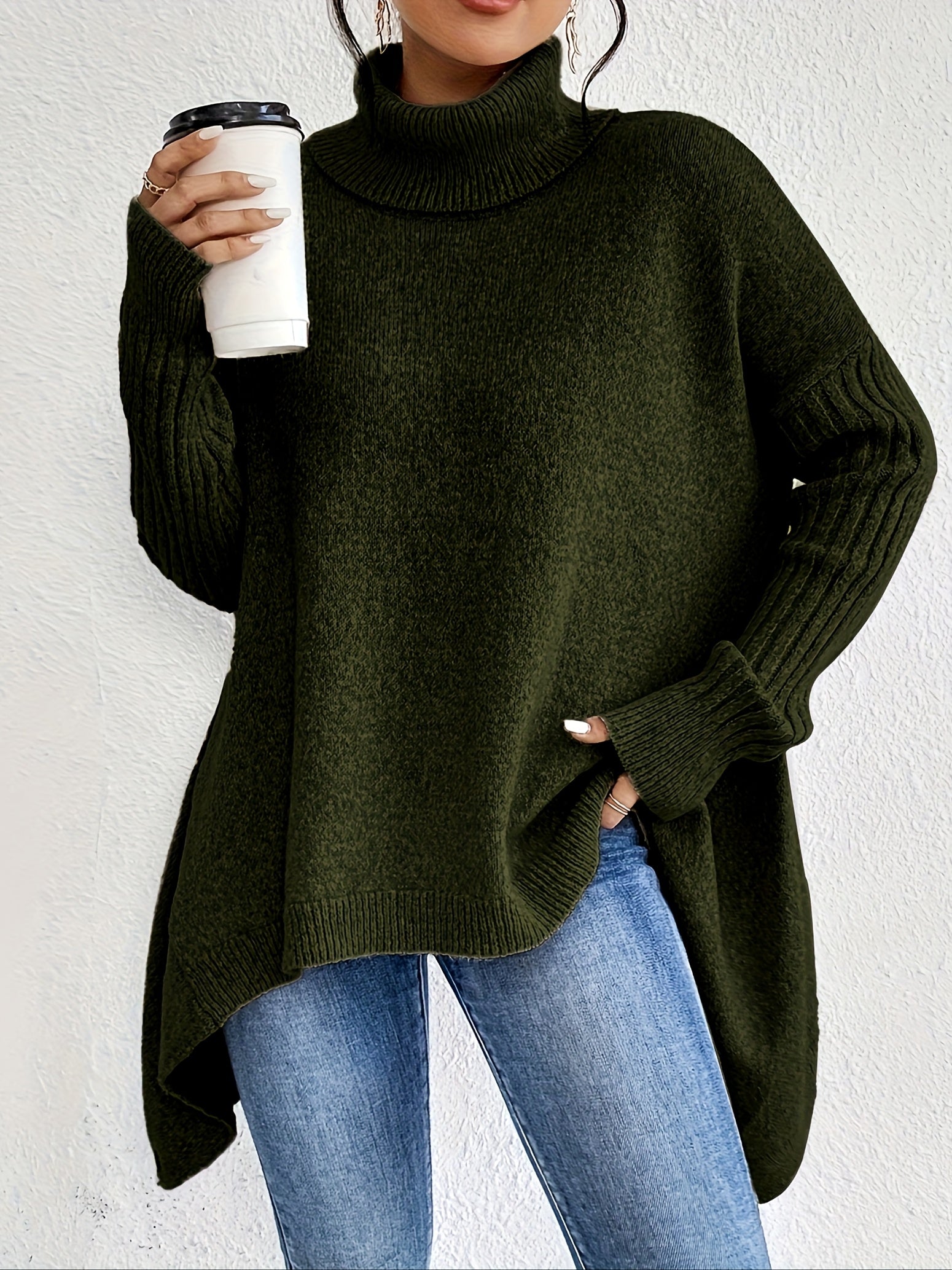 Grace™ - Oversized Turtleneck Sweater