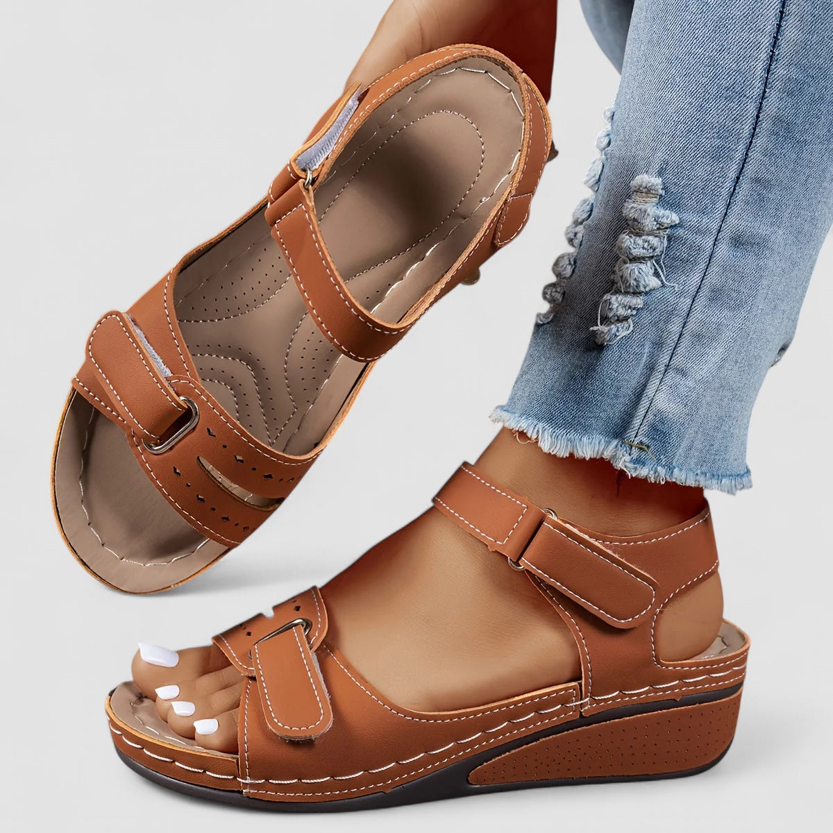 Grace™ | Aldona - Orthopedic Wedge-Heeled Sandals
