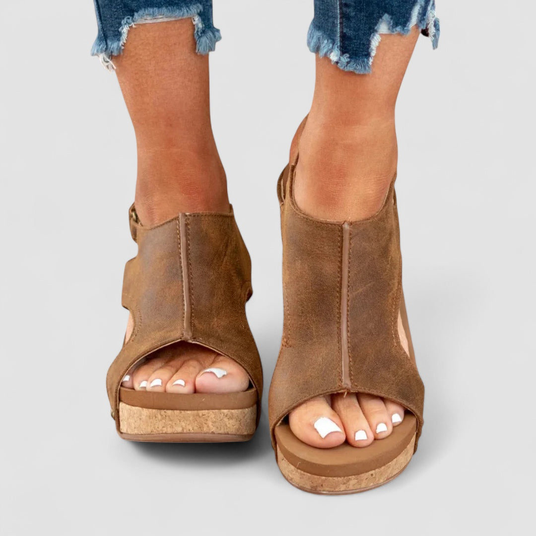 Grace™ | Faux Leather Heeled Shoes