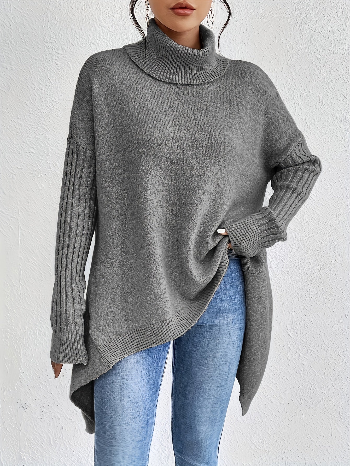 Grace™ - Oversized Turtleneck Sweater
