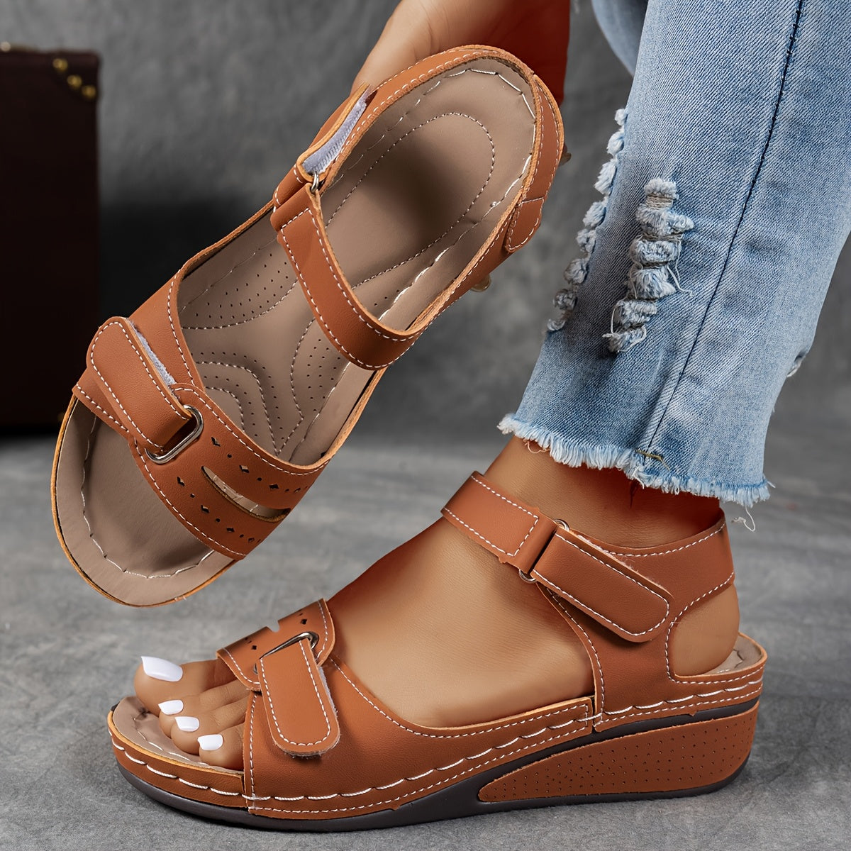 Grace™ | Aldona - Orthopedic Wedge-Heeled Sandals