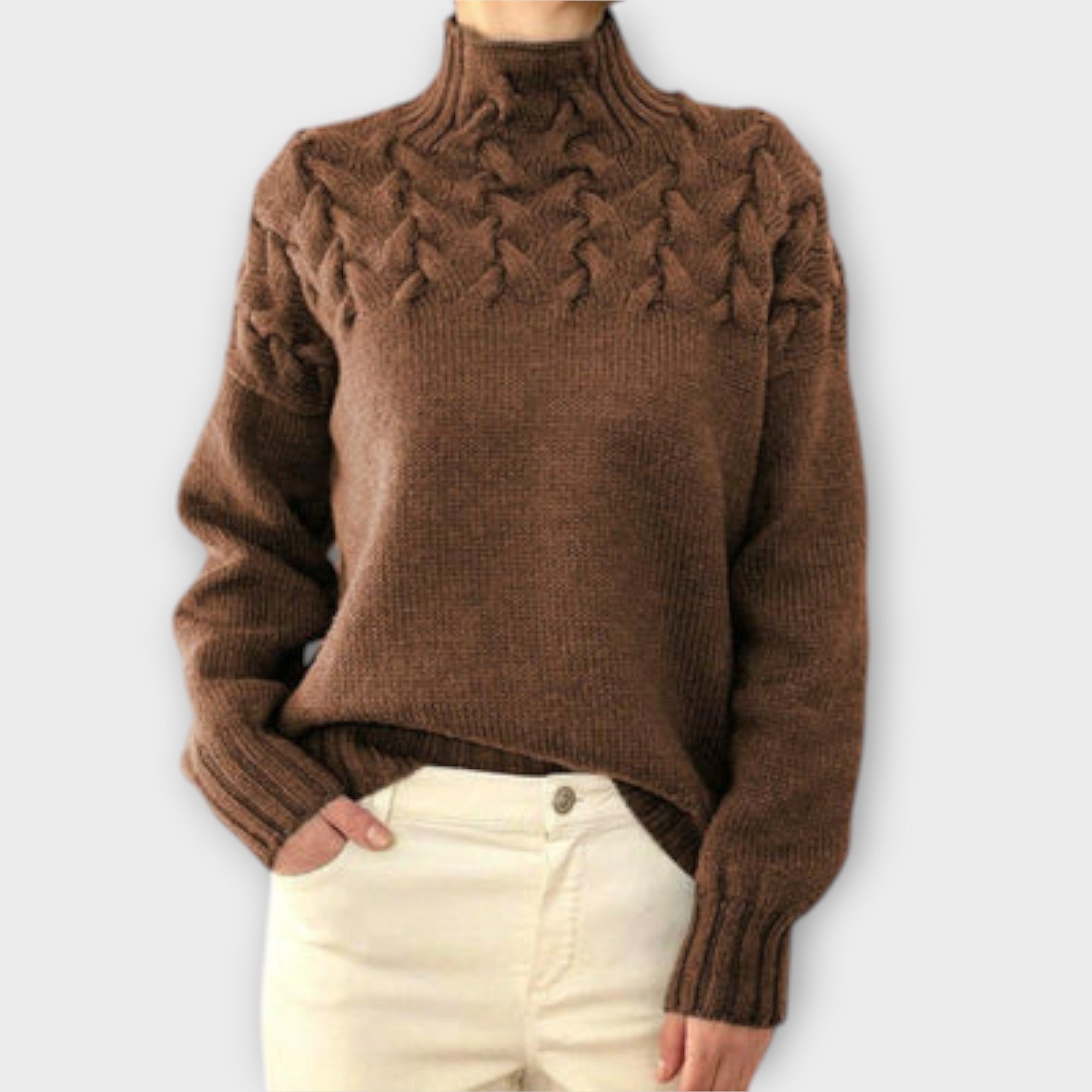 Grace™ - Women's Sweater with Braided Details