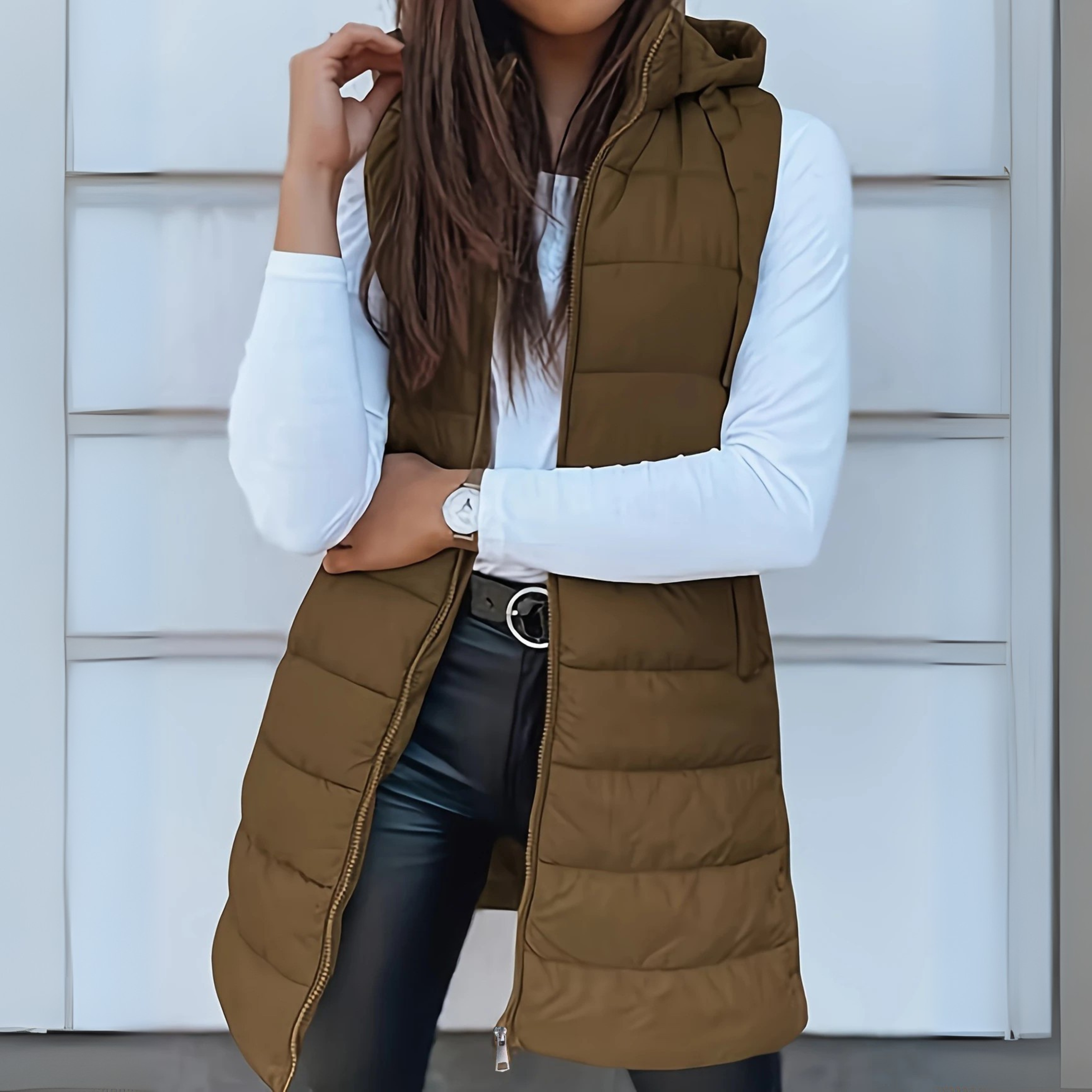 Grace™ - Casual Sleeveless Hood Long Puffer Vest