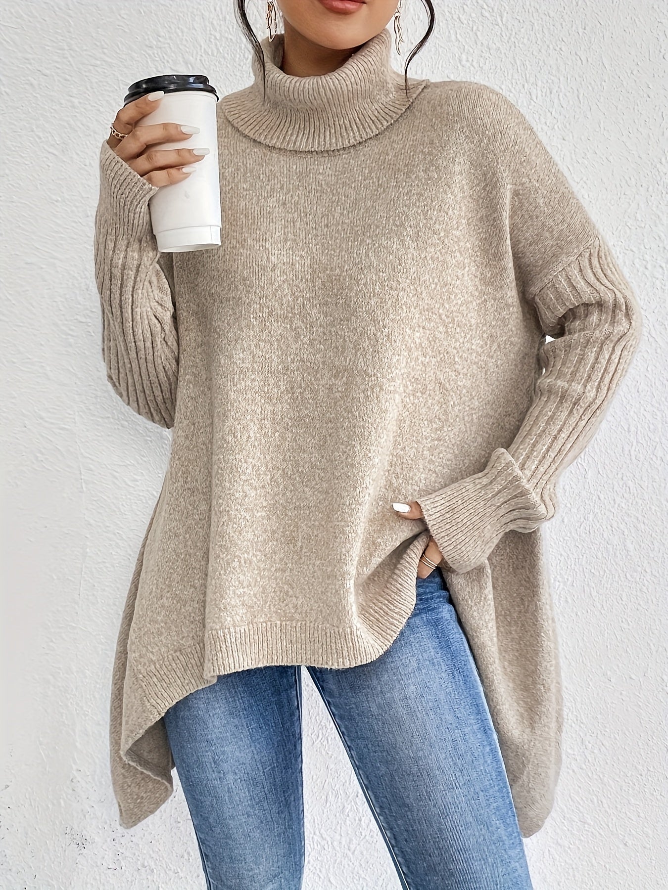 Grace™ - Oversized Turtleneck Sweater