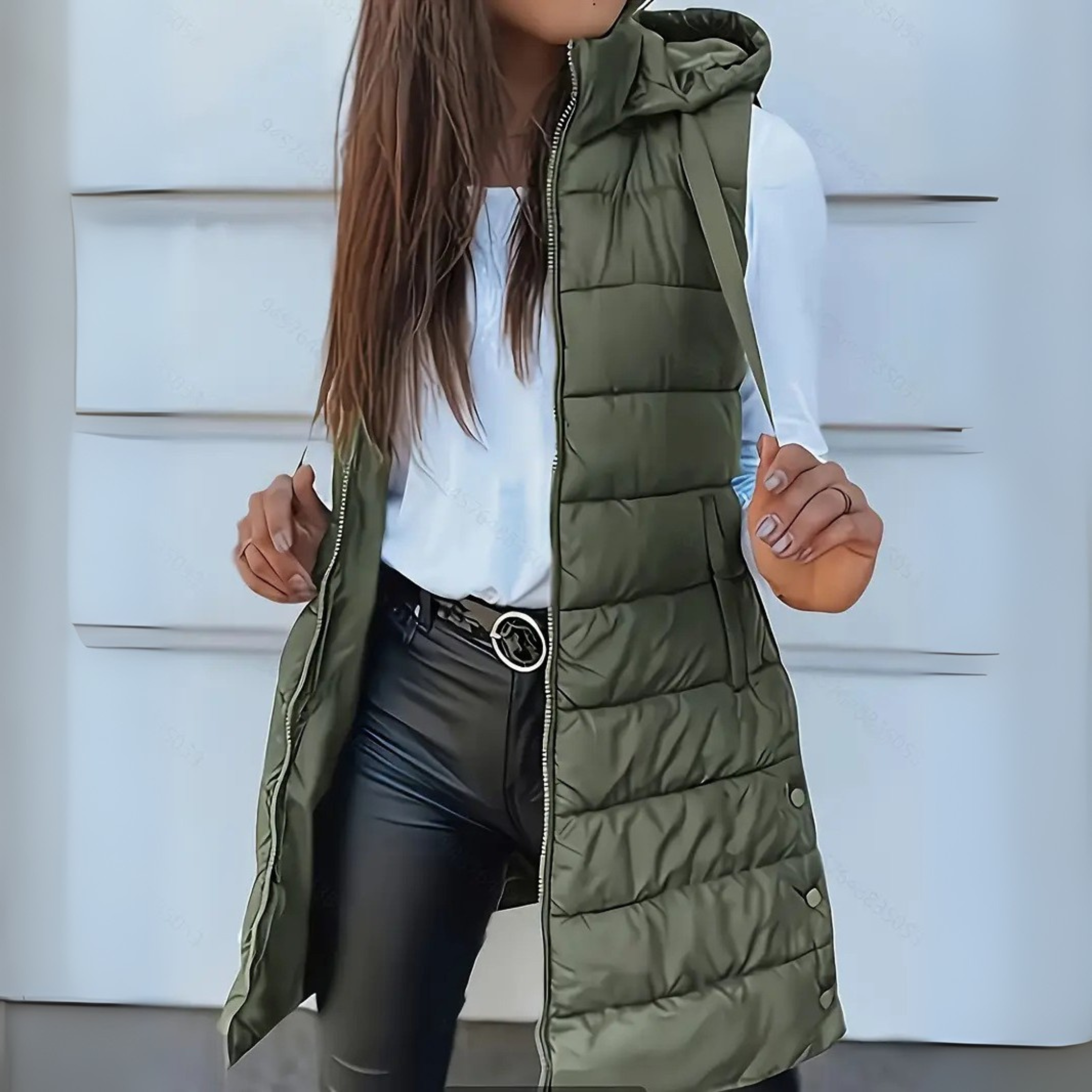 Grace™ - Casual Sleeveless Hood Long Puffer Vest