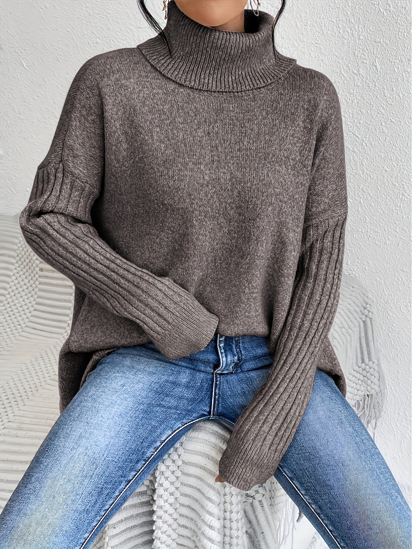 Grace™ - Oversized Turtleneck Sweater
