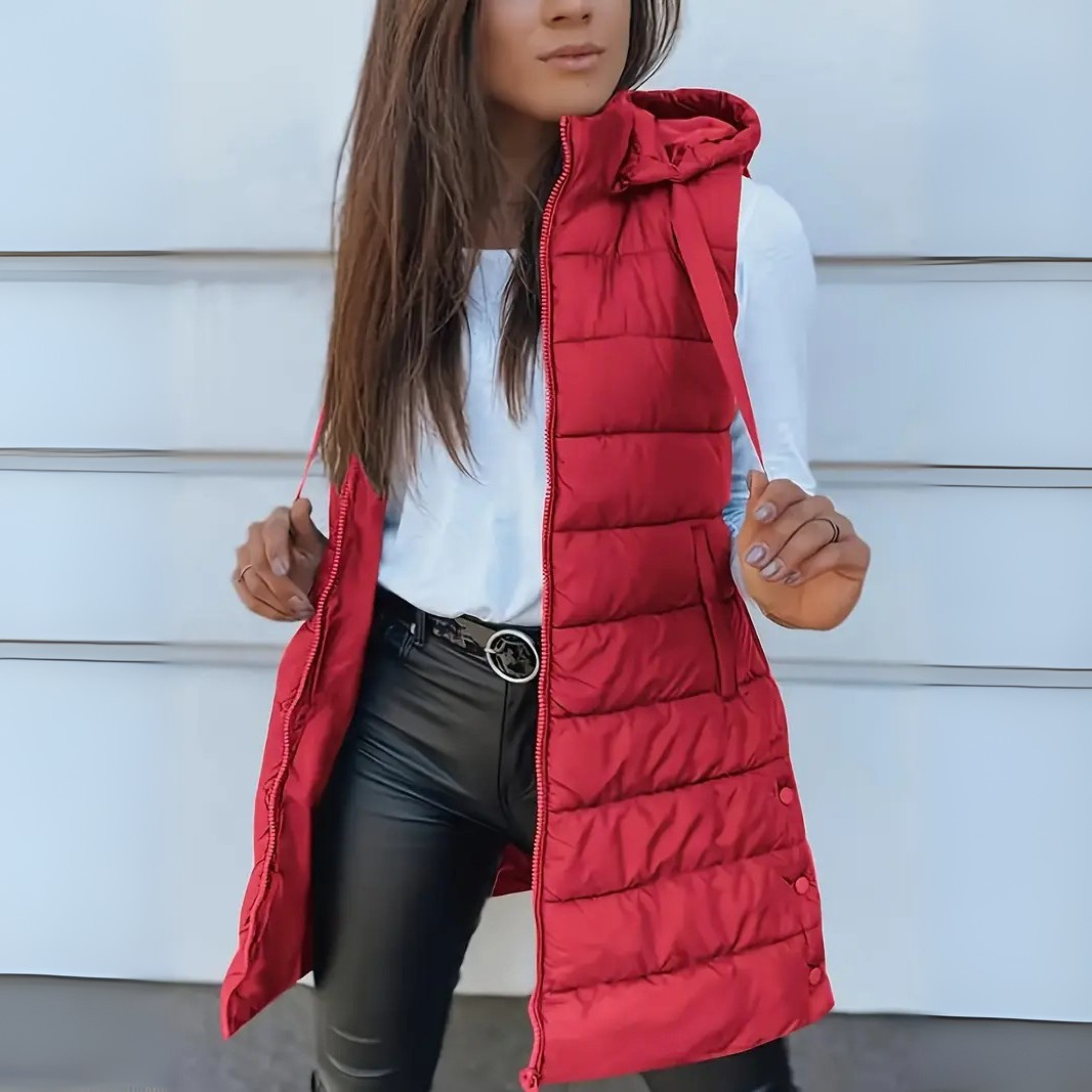 Grace™ - Casual Sleeveless Hood Long Puffer Vest