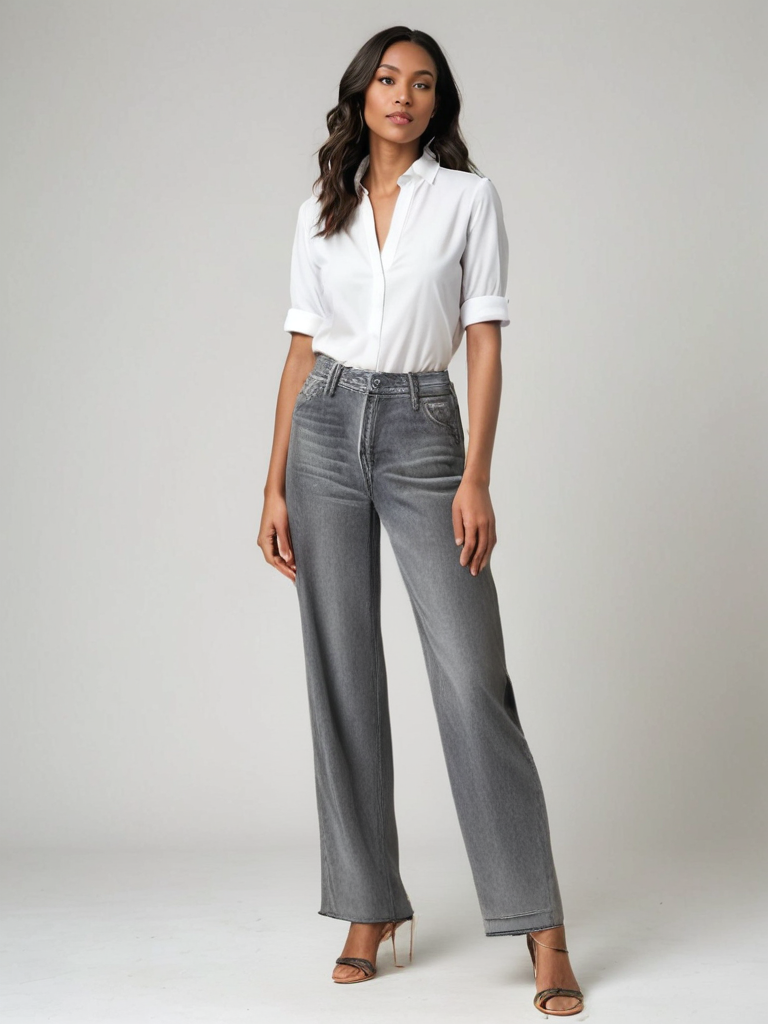 Grace™ | Gray Flared Jeans