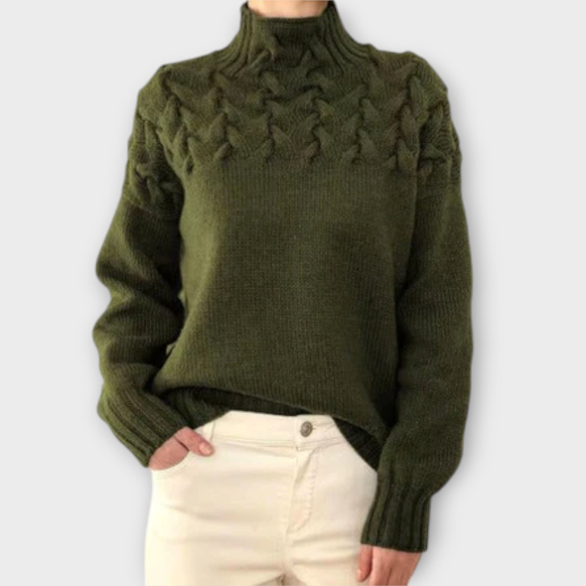 Grace™ - Women's Sweater with Braided Details