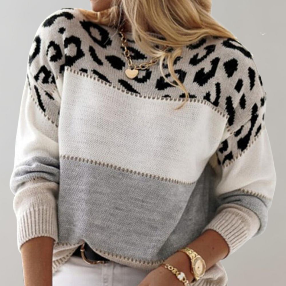 Grace™ - Elegant sweater with leopard print