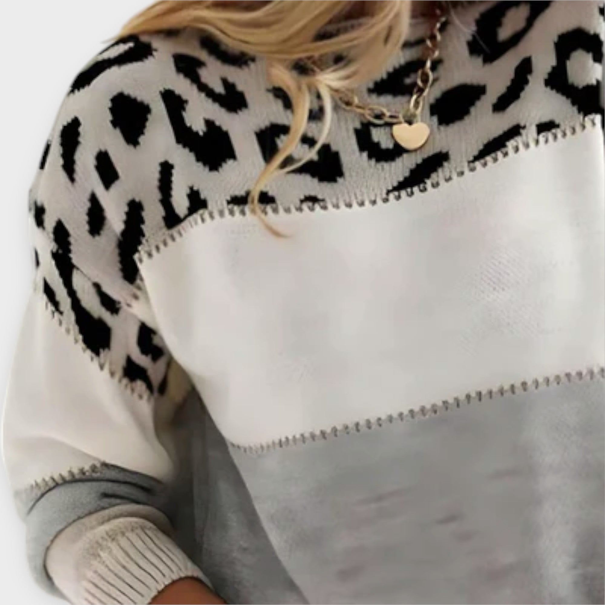 Grace™ - Casual Sweater with Leopard Design