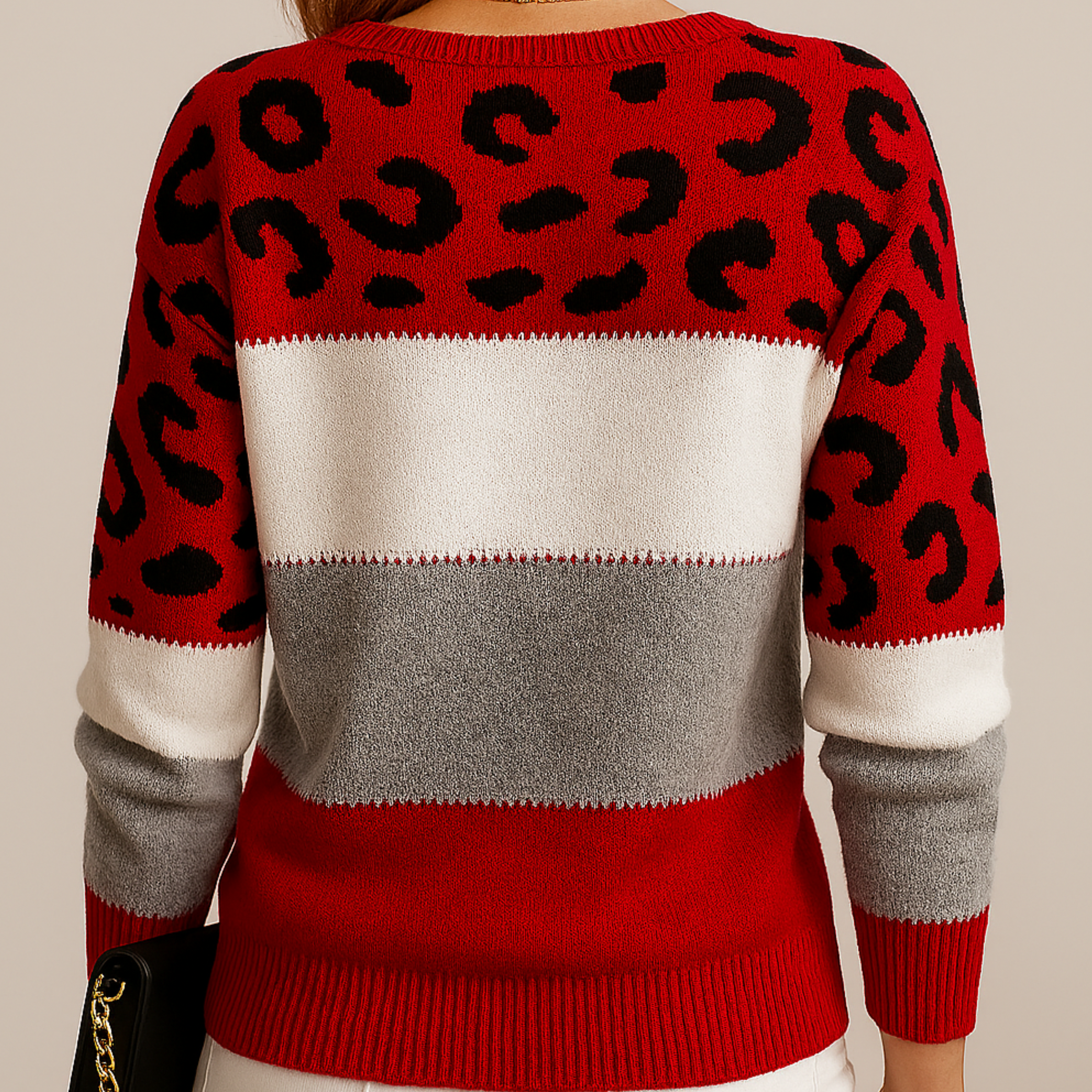 Grace™ - Elegant sweater with leopard print