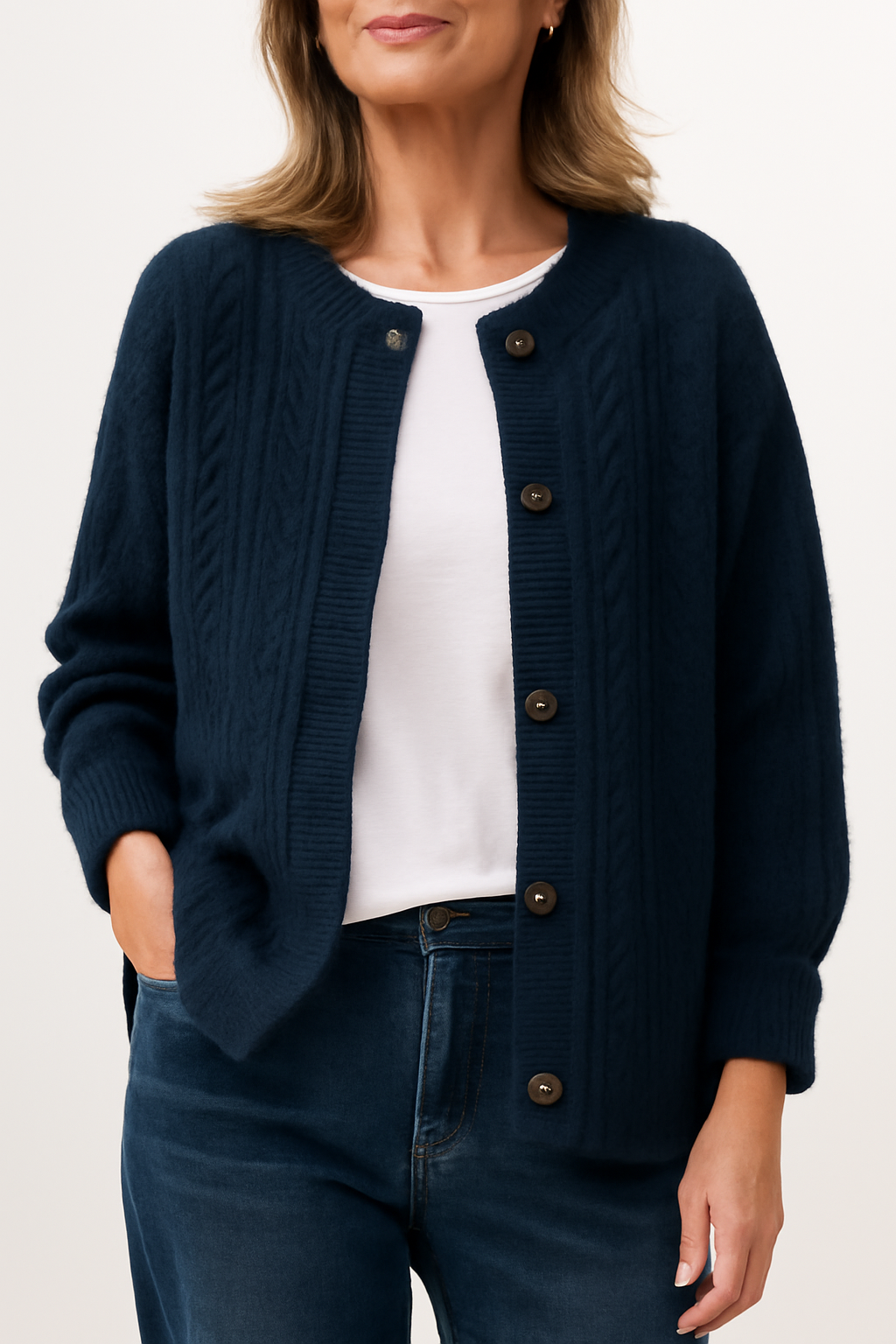 Grace™ - Elegant cable cardigan