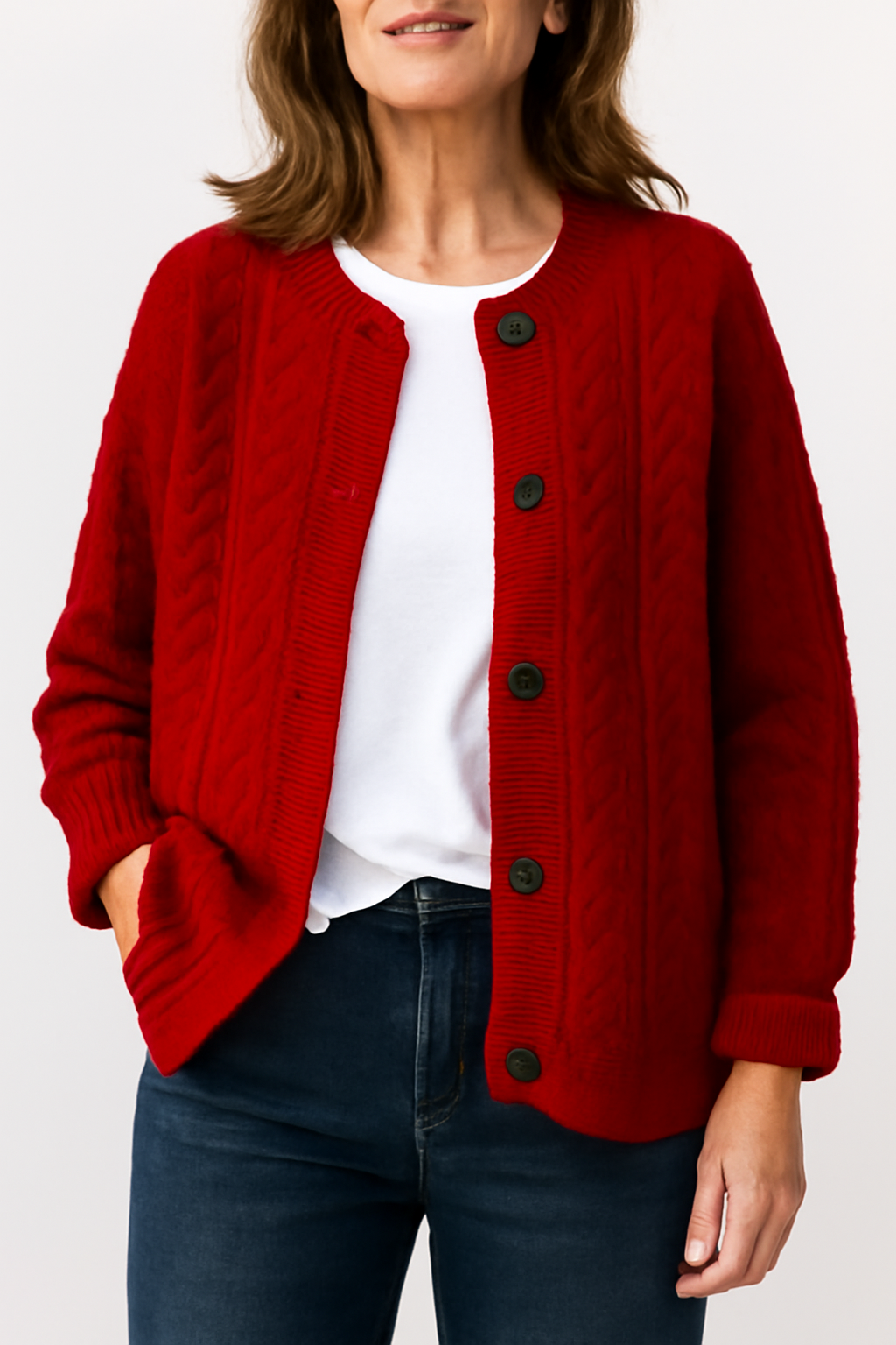 Grace™ - Elegant cable cardigan