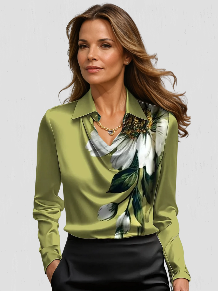 Grace™ Satin Drape Blouse