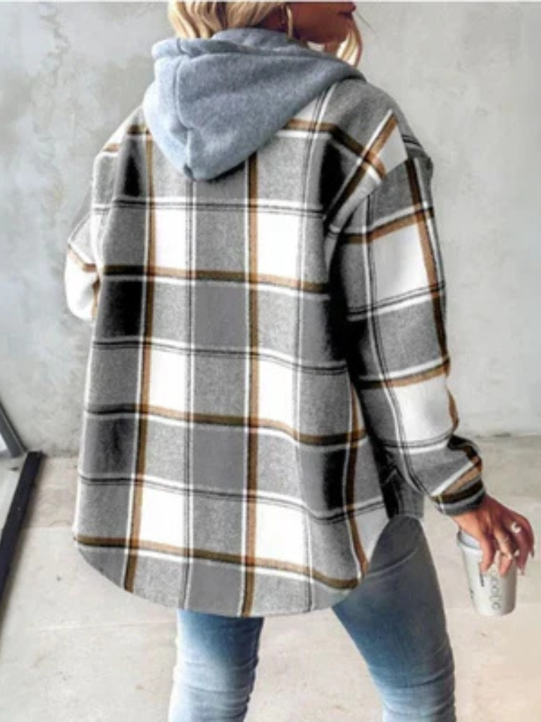 Grace™ Plaid Hooded Shacket