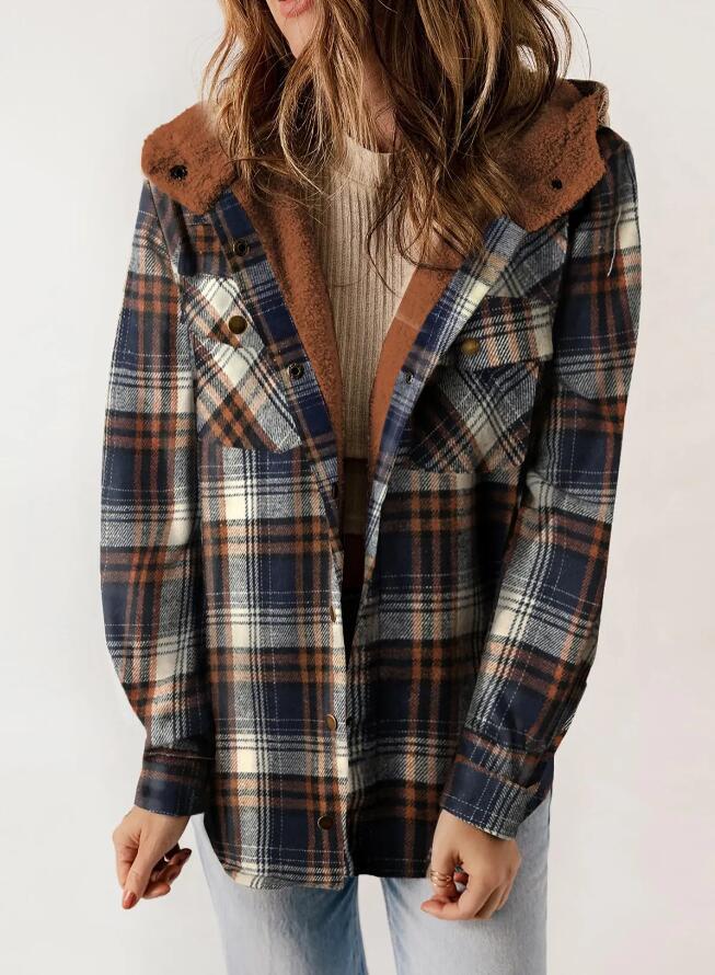 Grace™ - Women’s Plaid Hooded Flannel Jacket for Autumn & Winter