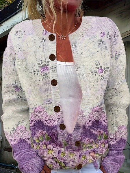 Grace™ - Vintage Floral Cardigan Sweater