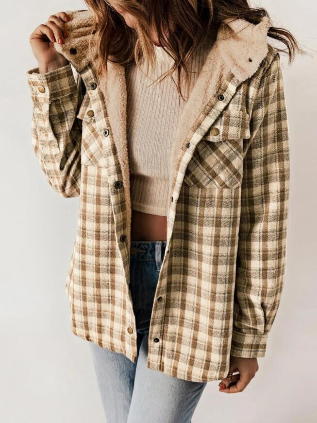 Grace™ - Women’s Plaid Hooded Flannel Jacket for Autumn & Winter