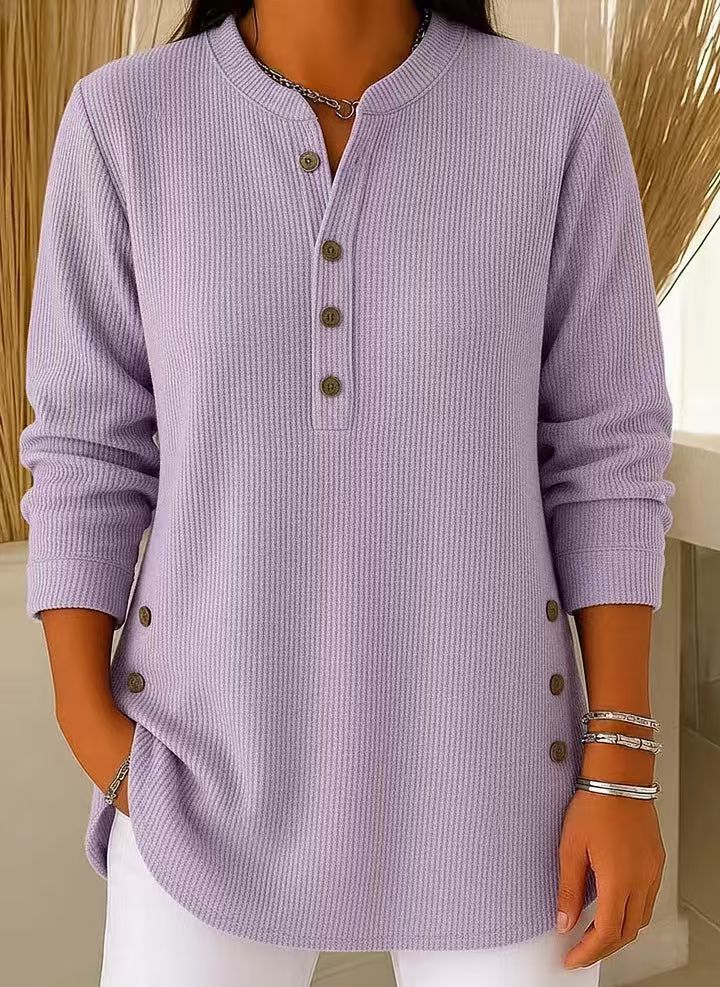 Grace™ - Soft sweater with button detail
