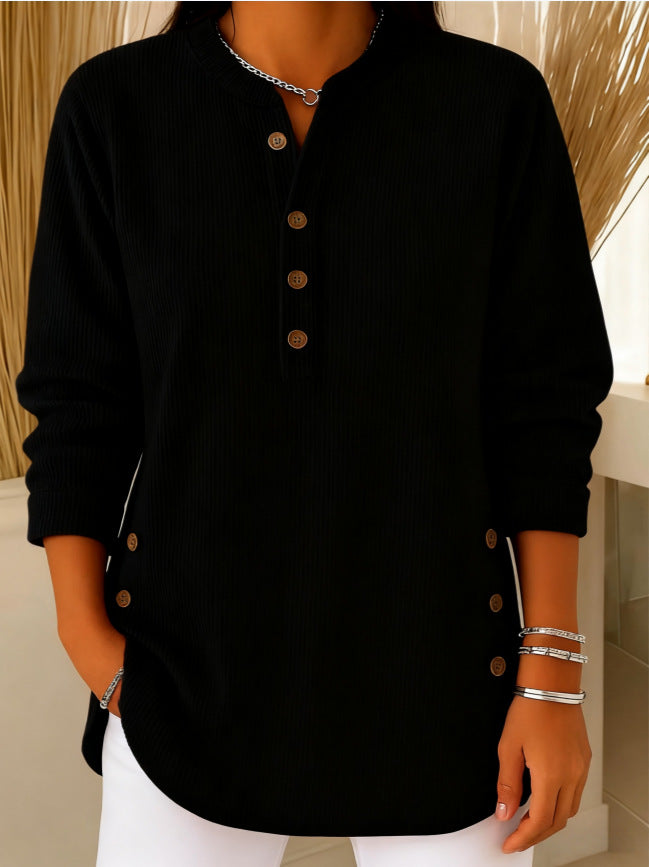 Grace™ - Soft sweater with button detail