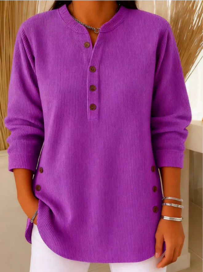 Grace™ - Soft sweater with button detail