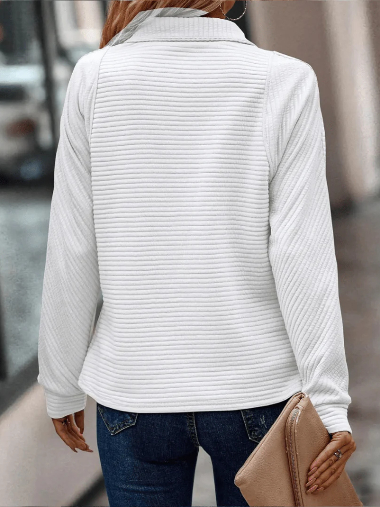 Grace™ Ribbed Half-Zip Sweater