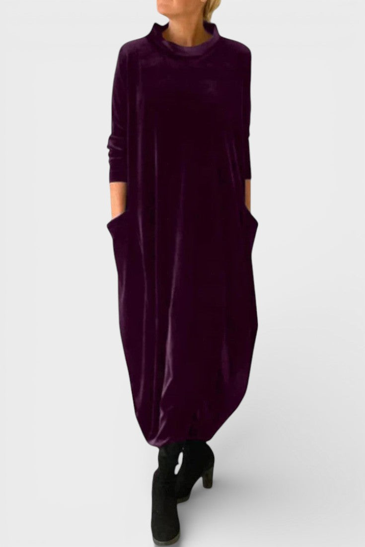 Grace™ - Elegant Velvet Dress with Pockets