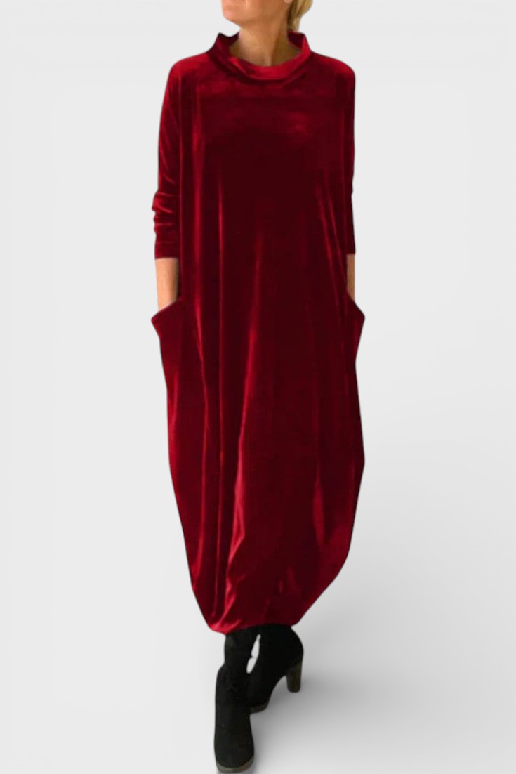 Grace™ - Elegant Velvet Dress with Pockets