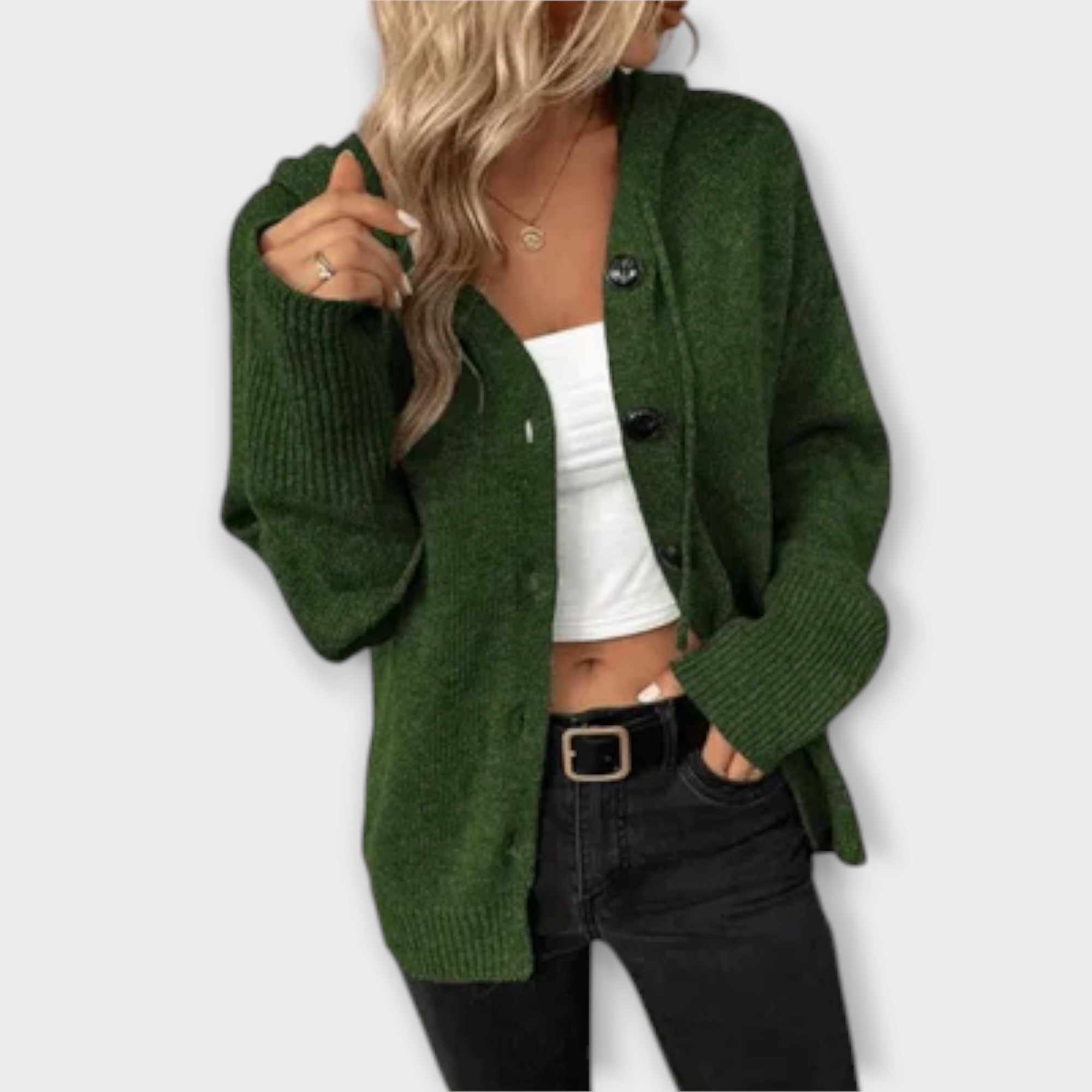 Grace™ - Knitted Cardigan with Buttons