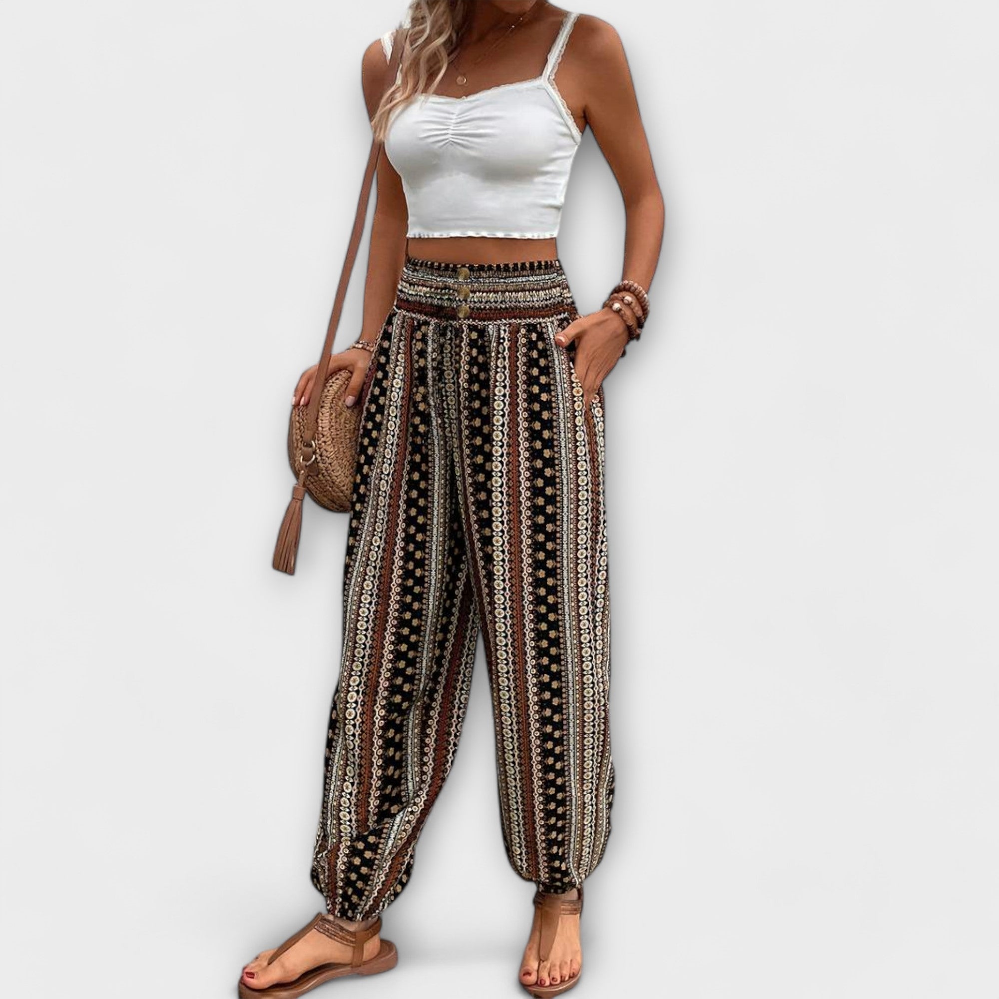 Grace™ - Tights with Ethnic Graphic