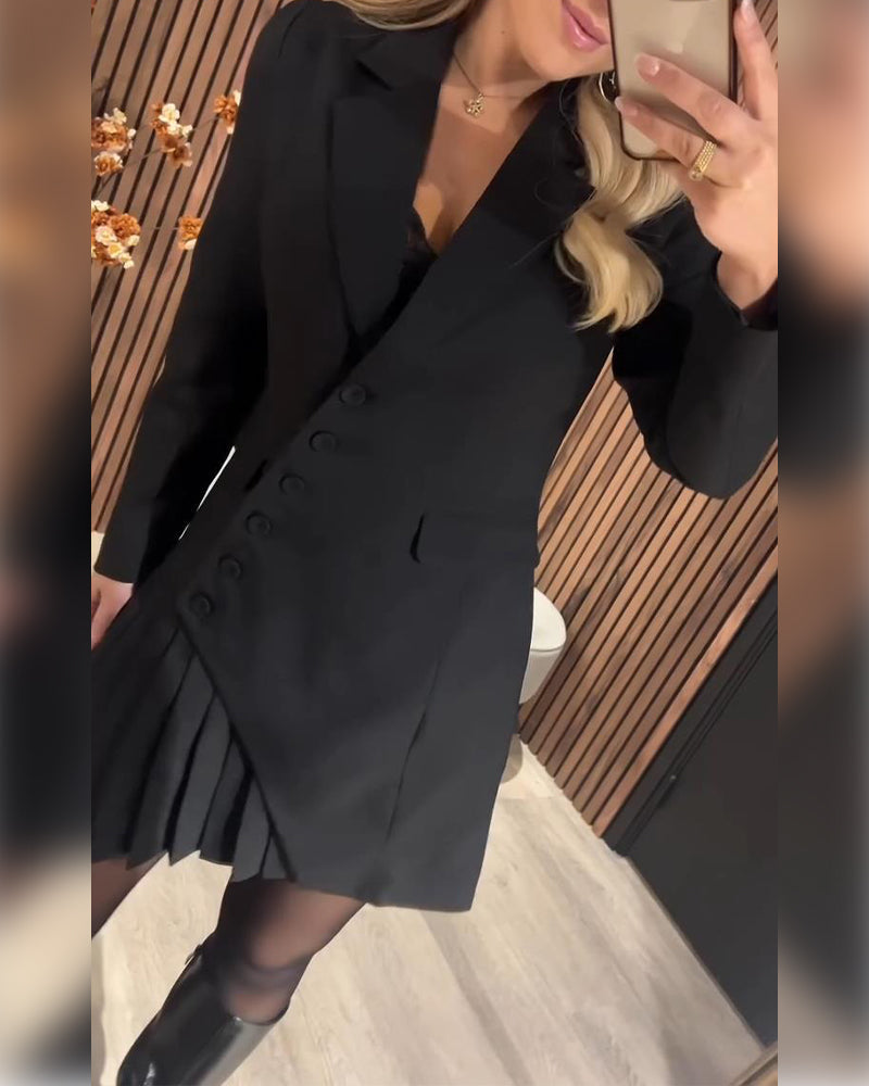 Grace™ - Blazer Look Dress with Lapels