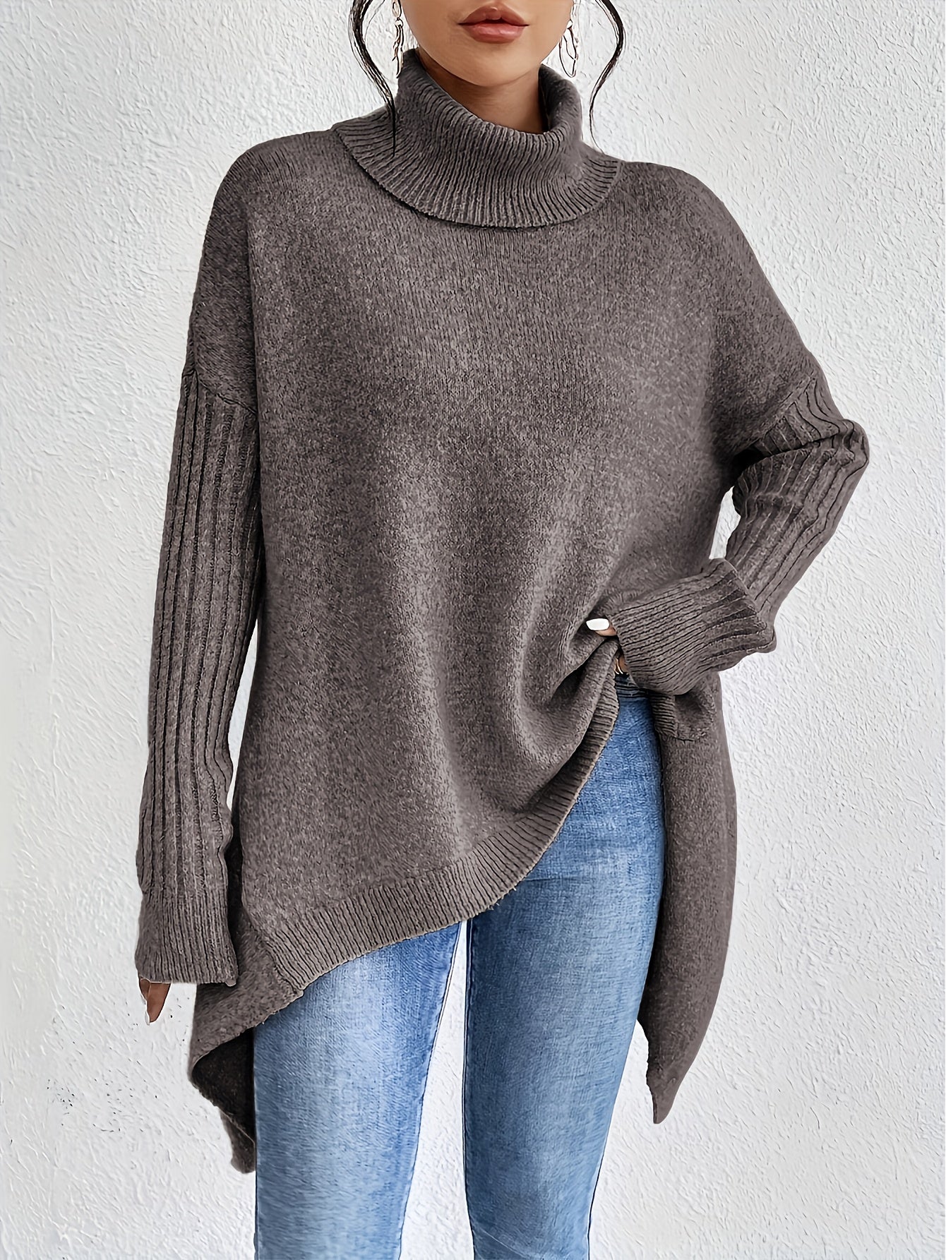 Grace™ - Oversized Turtleneck Sweater