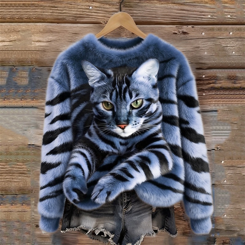 Grace™ - Cozy Animal Print Sweatshirt